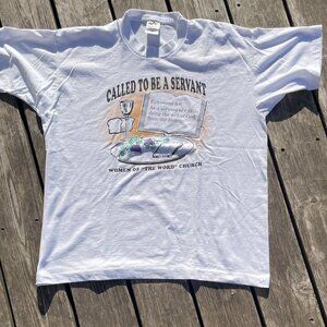 Vintage single stich called to be a servant of god christain tee shirt